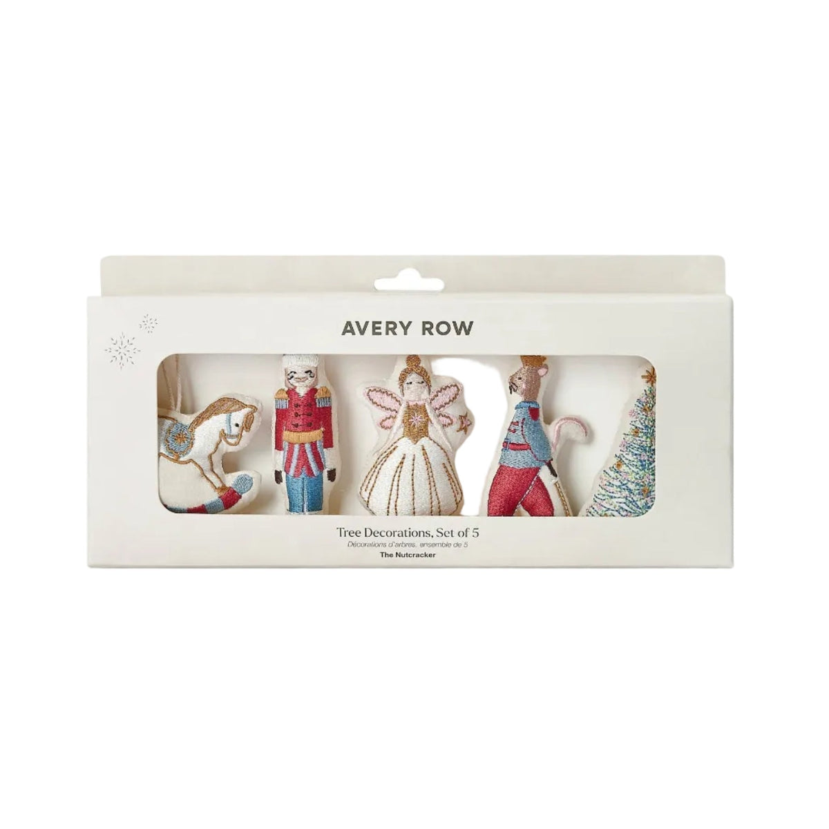 Embroidered Tree Decorations, Set of 5 - The Nutcracker