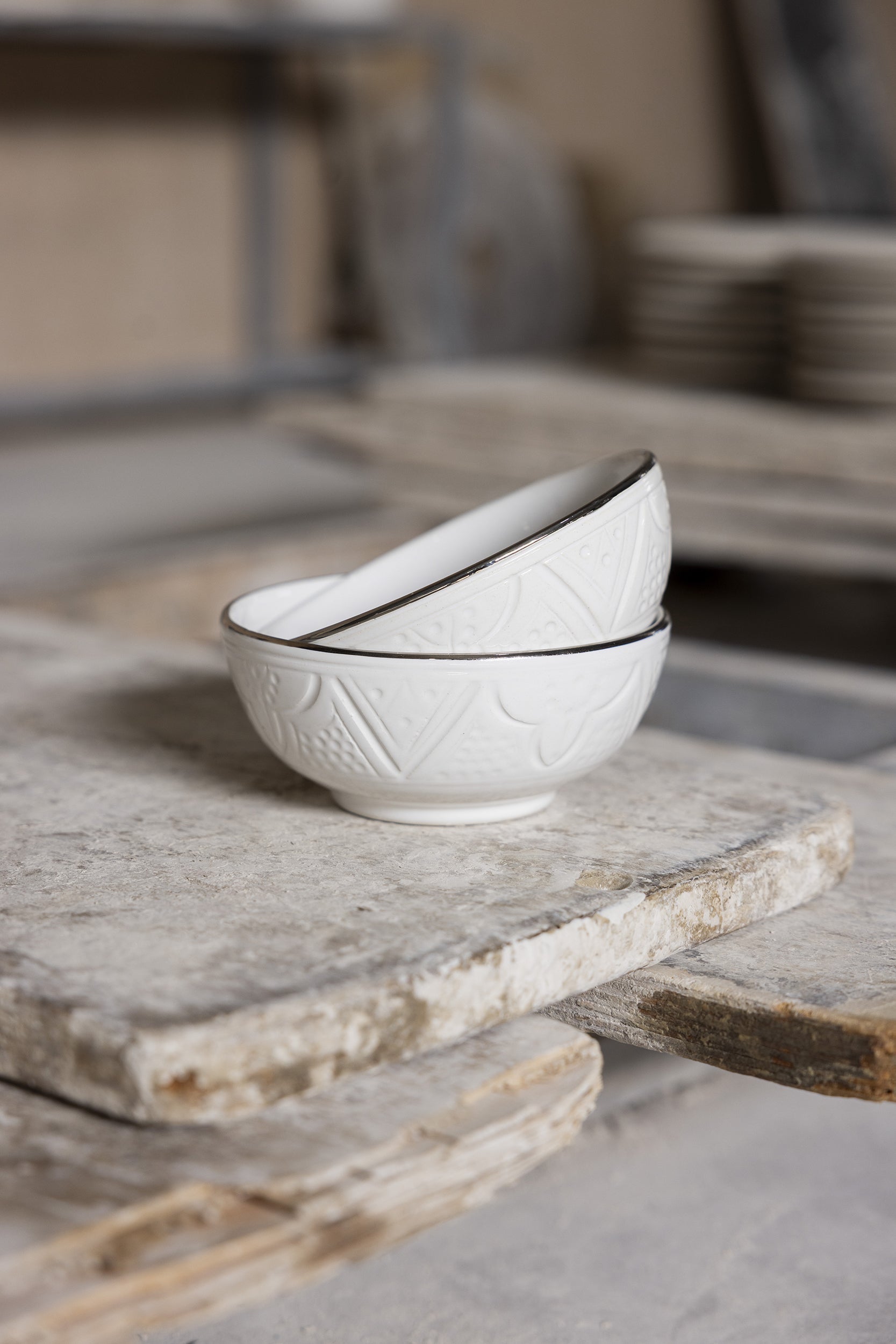 Shallow Bowl - Silver Noor Imprint
