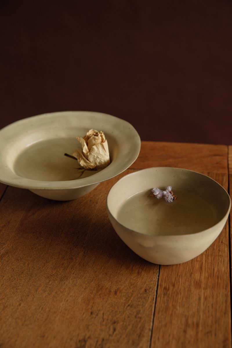 Yukina Omori Rim bowl (Light Beige / Dark Beige)