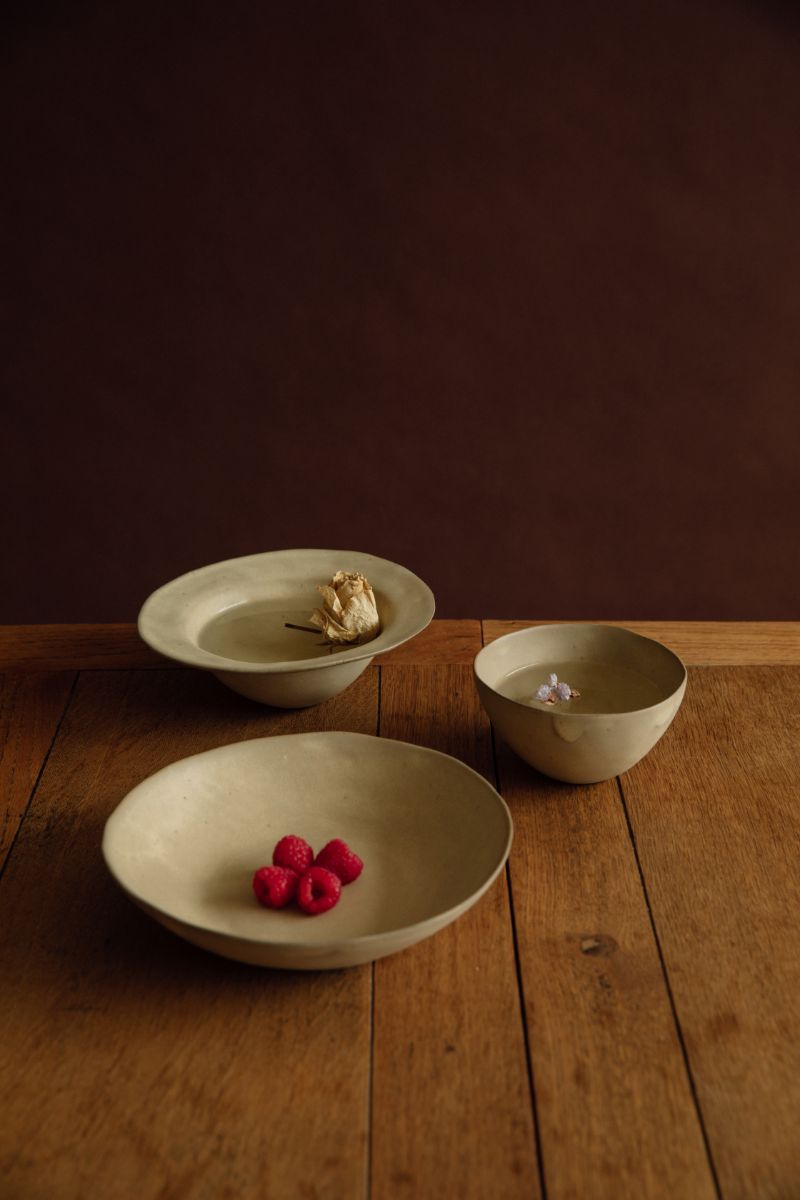 Yukina Omori Rim bowl (Light Beige / Dark Beige)