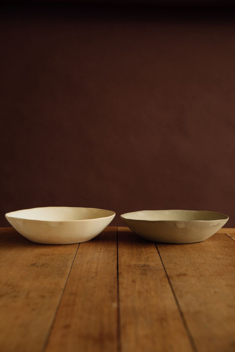 Yukina Omori Deep Plate (Light Beige / Dark Beige)