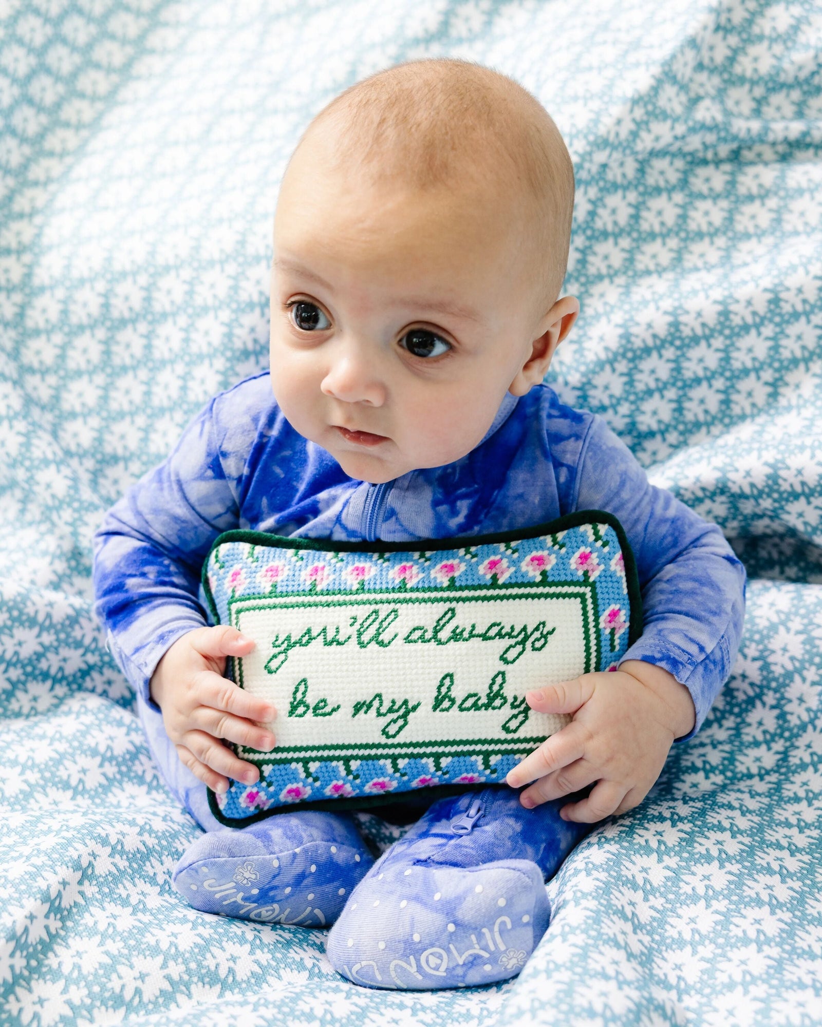 Be My Baby Mini Needlepoint Pillow - Furbish Studio