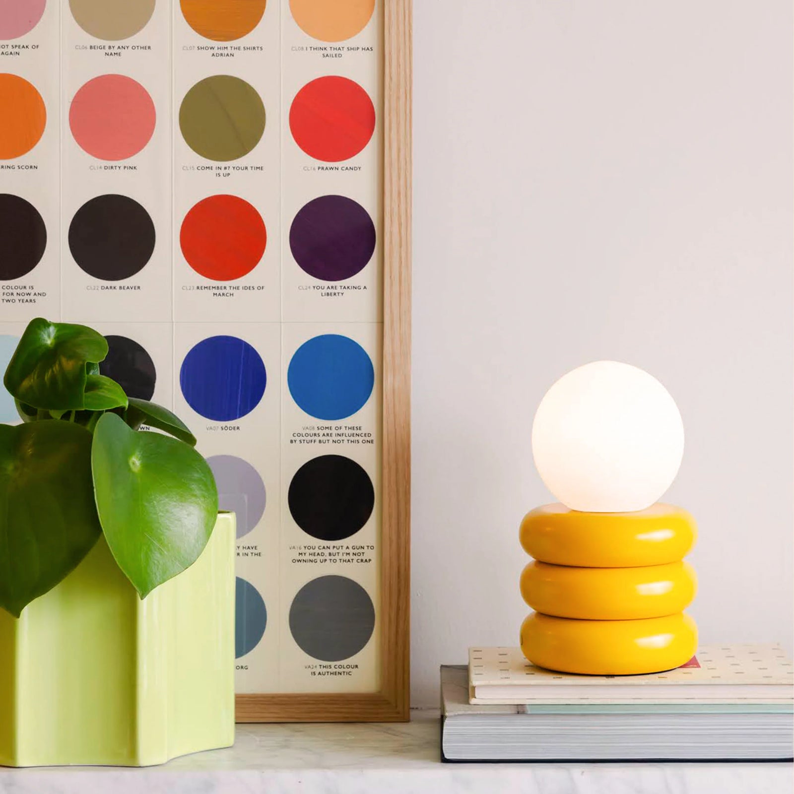 Yolk yellow cordless table lamp