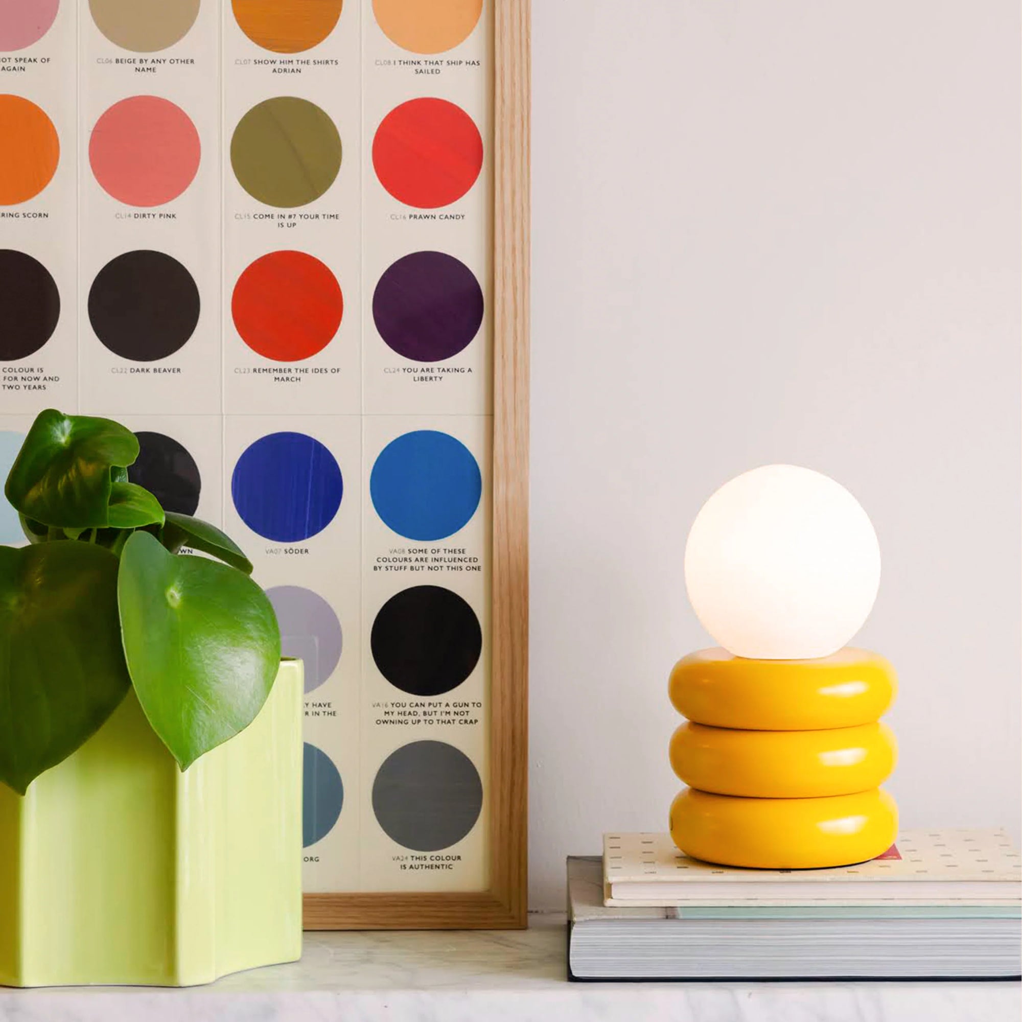 Yolk yellow cordless table lamp