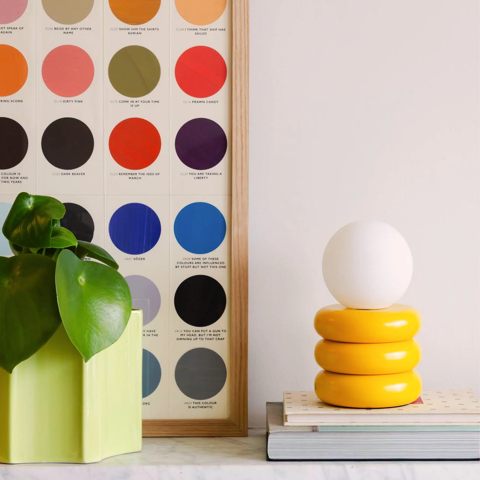 Yolk yellow cordless table lamp