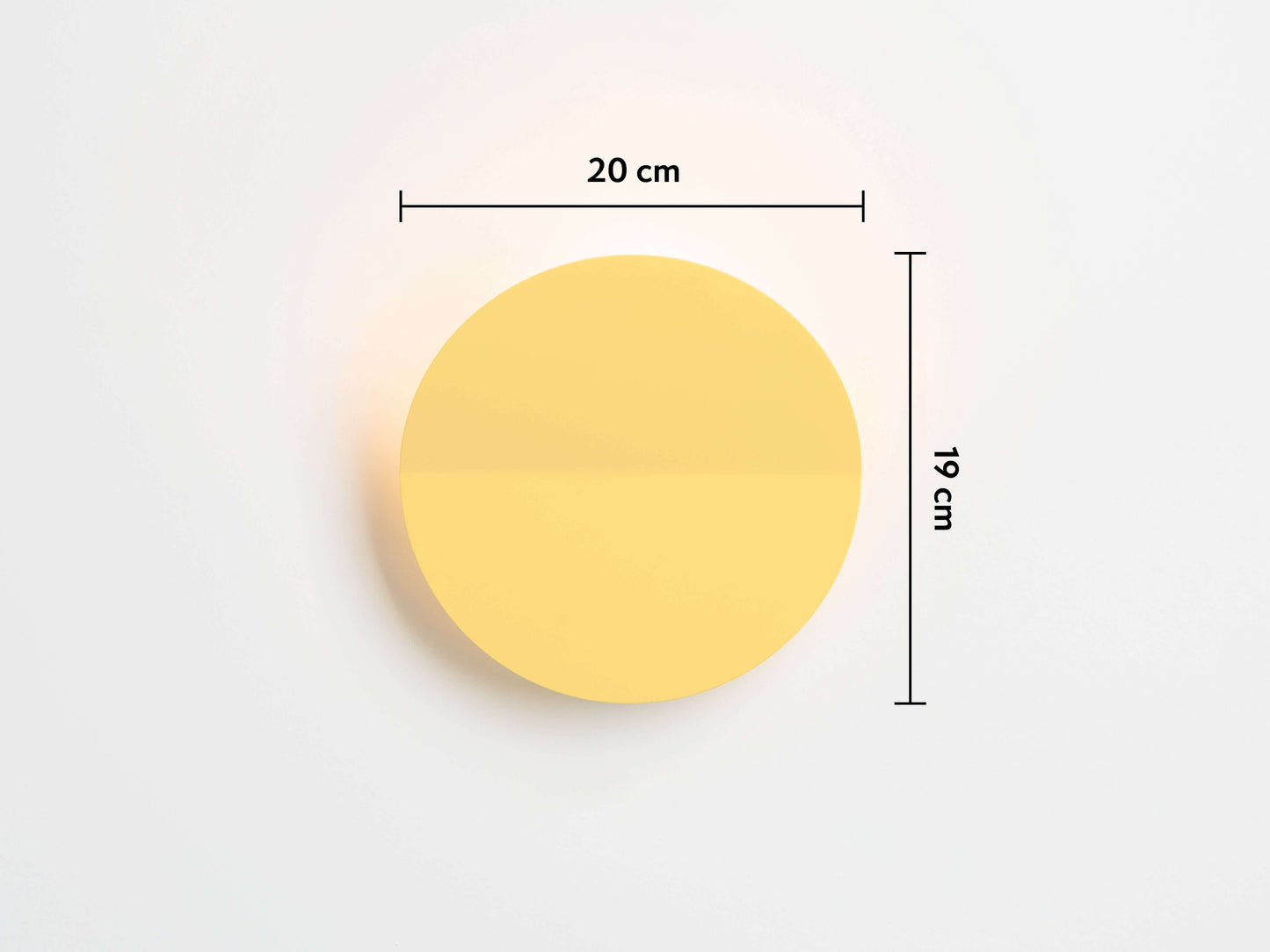 Yolk yellow diffuser wall light