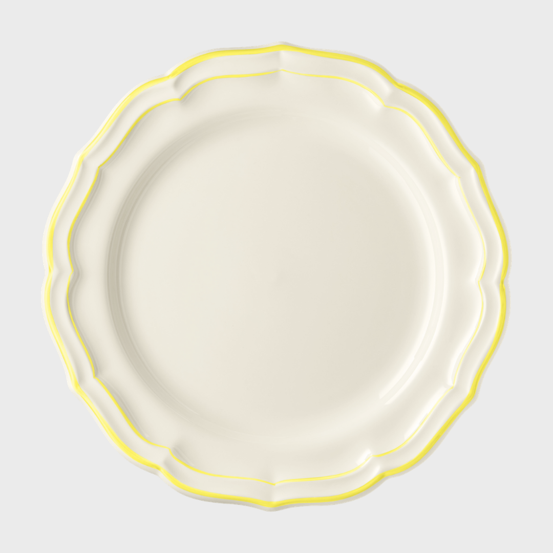 Gien Citron Scallop Edge Dinner Plate