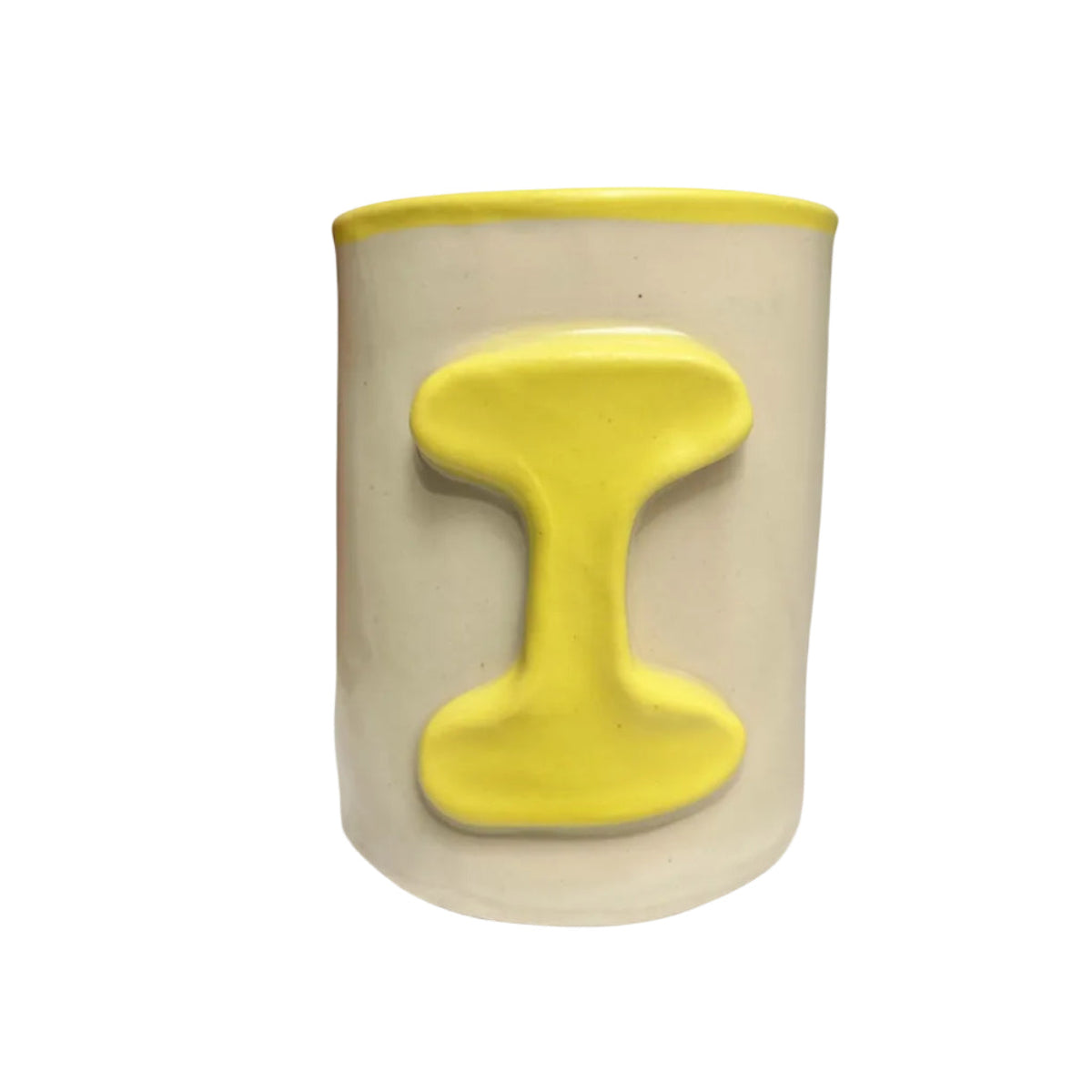 Yellow Mono Bright Pen Pot - Alpha Beaker