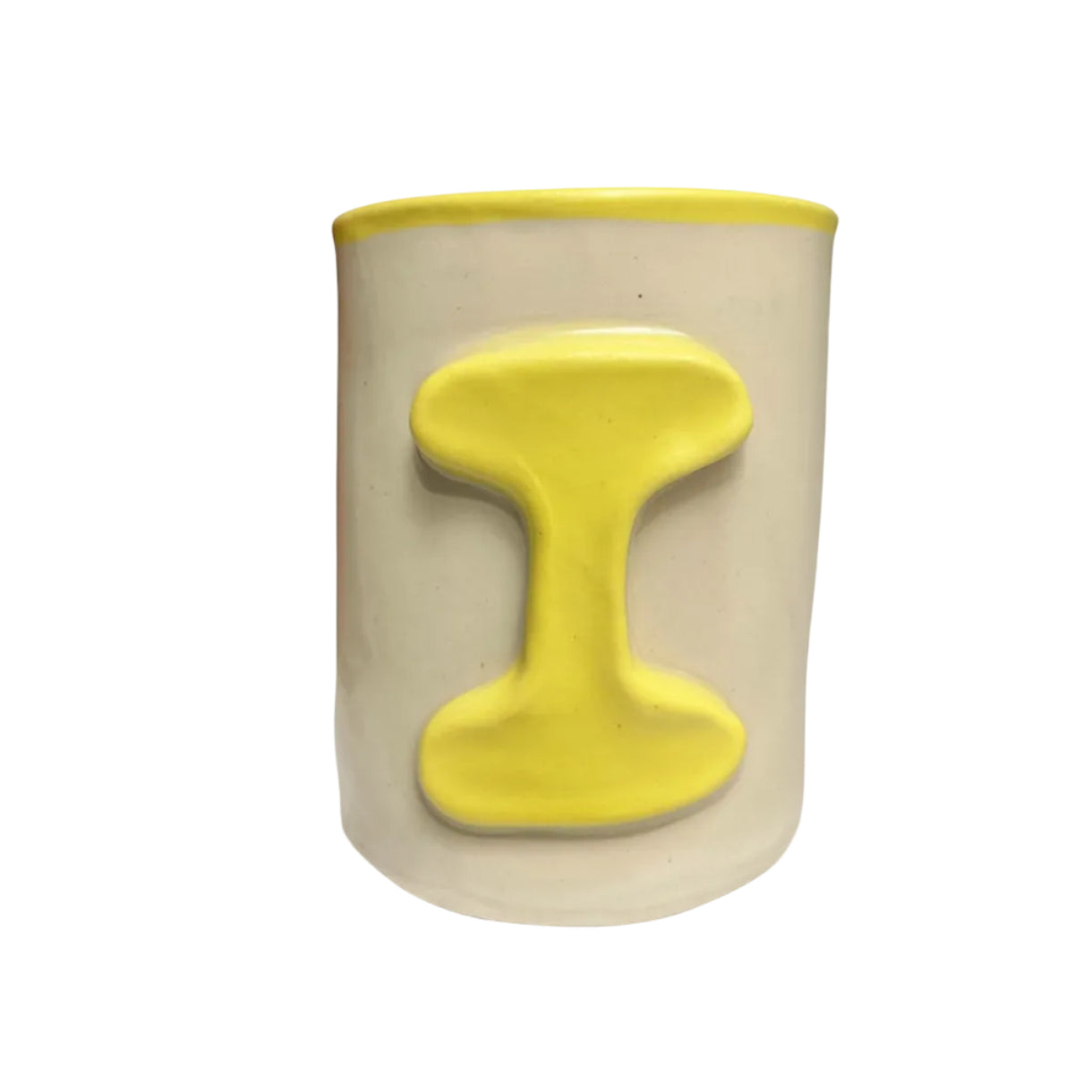 Yellow Mono Bright Pen Pot - Alpha Beaker