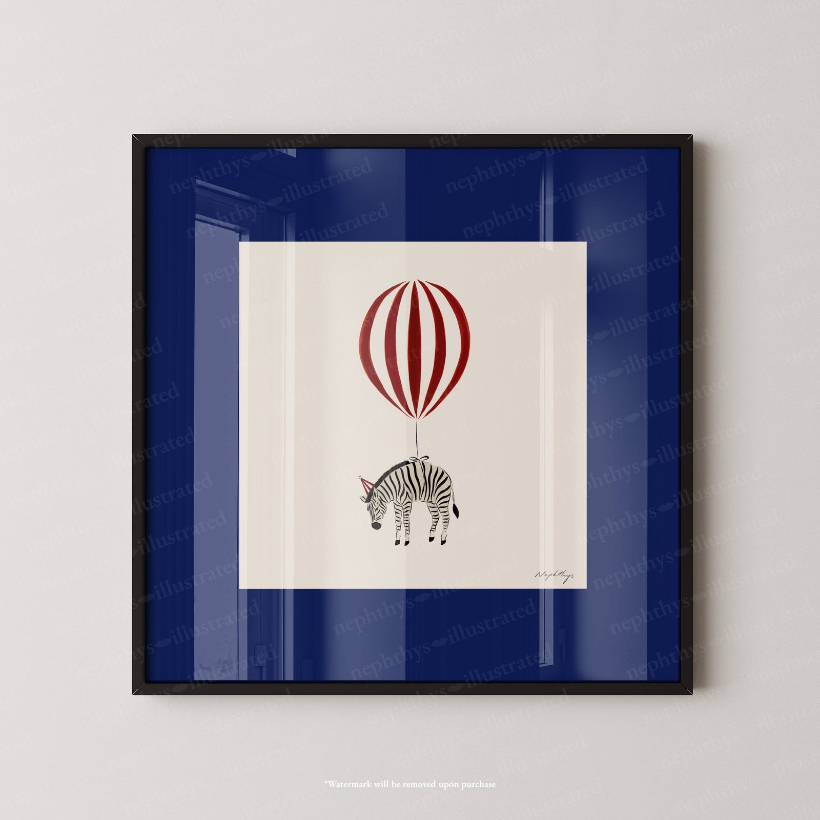 Zebra Balloon Personalised