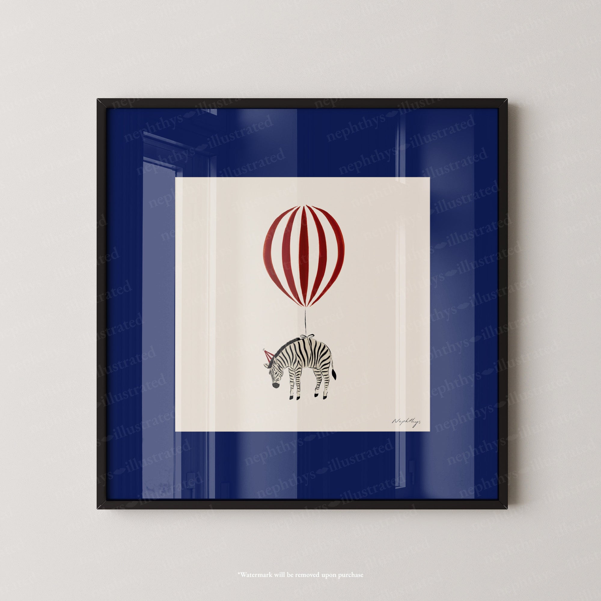Zebra Balloon Personalised
