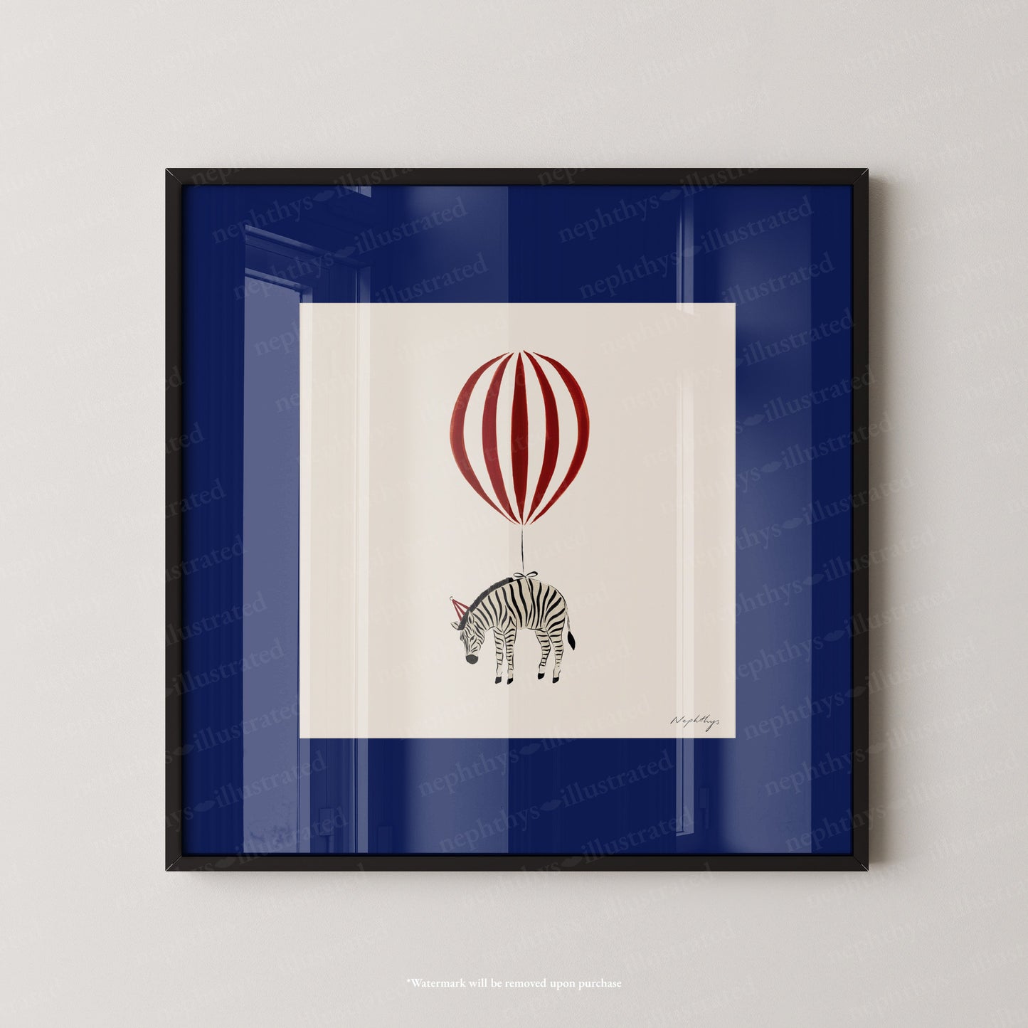 Zebra Balloon Personalised
