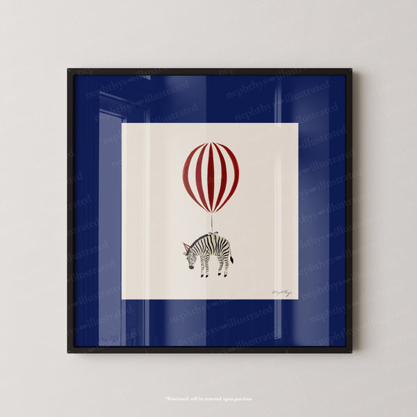 Zebra Balloon Personalised