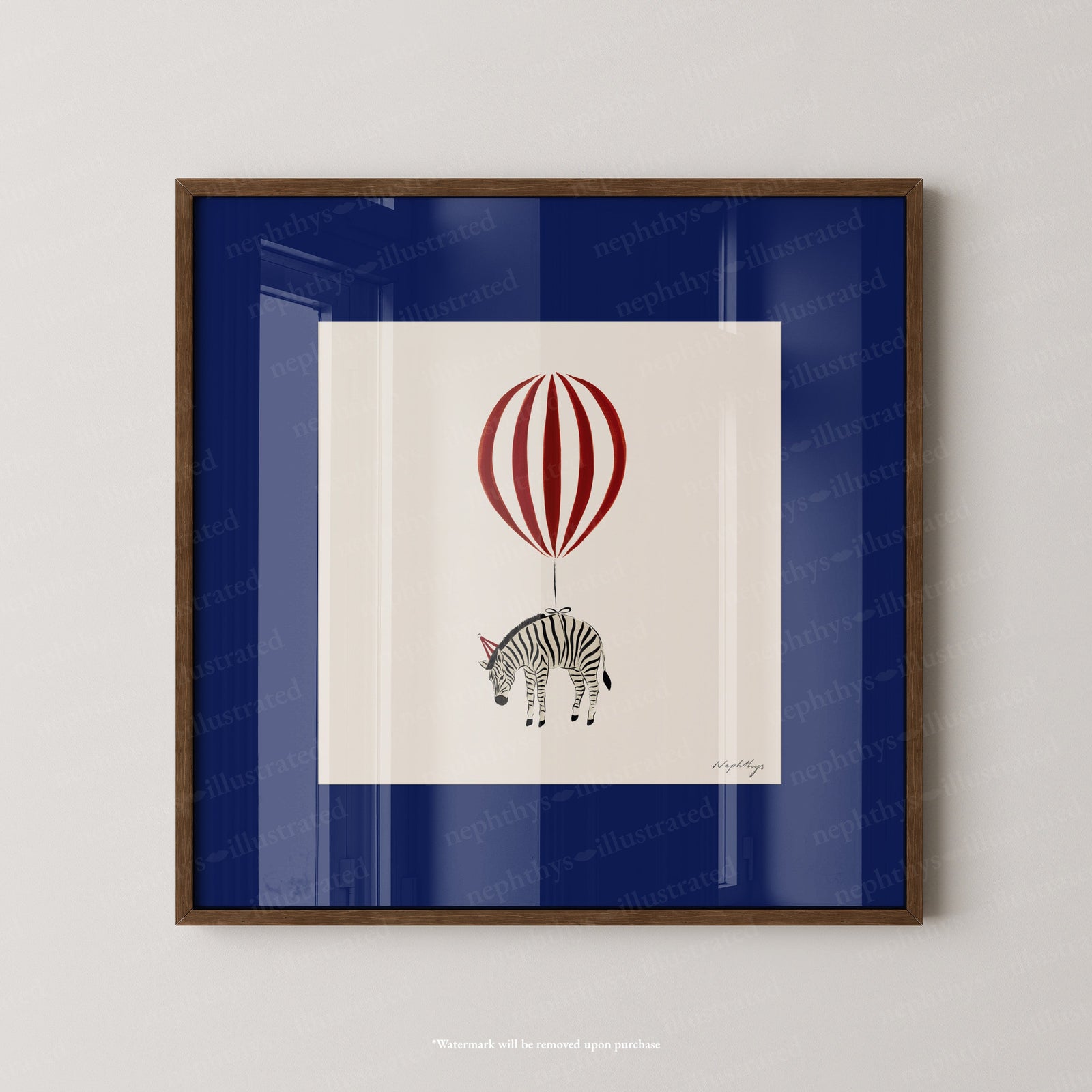Zebra Balloon Personalised