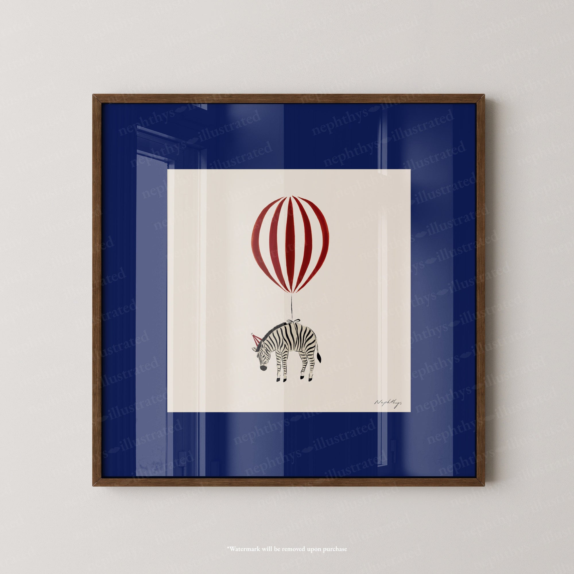 Zebra Balloon Personalised