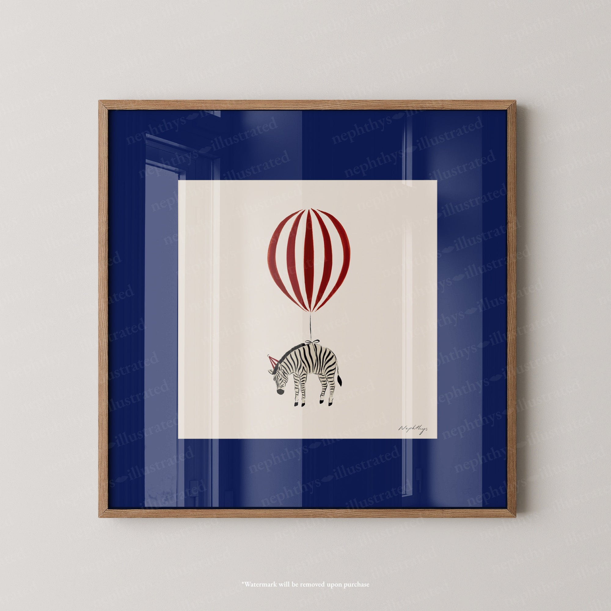 Zebra Balloon Personalised