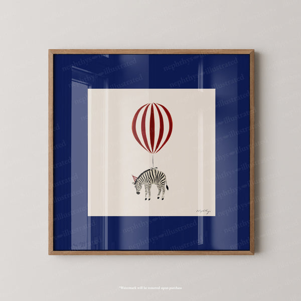 Zebra Balloon Personalised