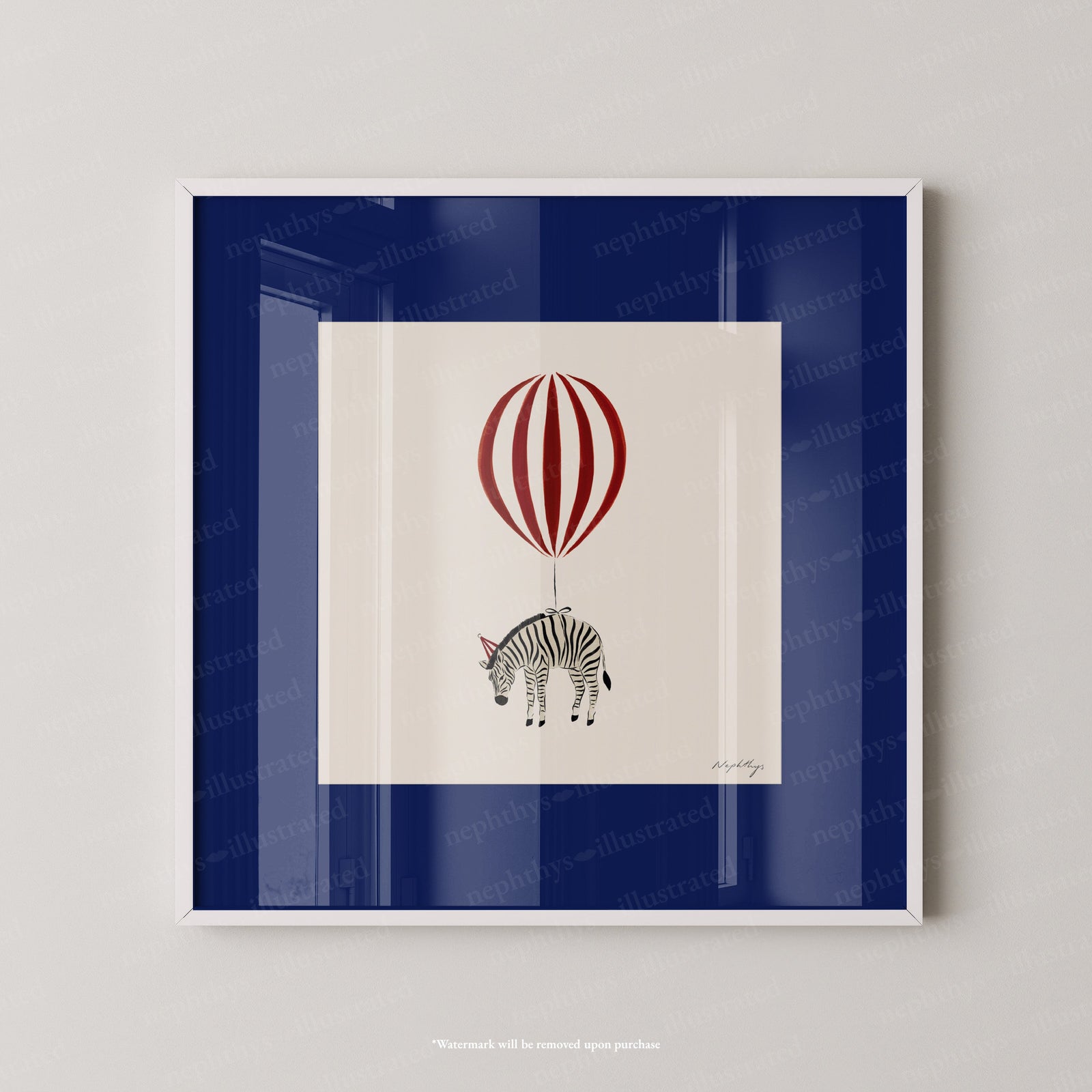 Zebra Balloon Personalised