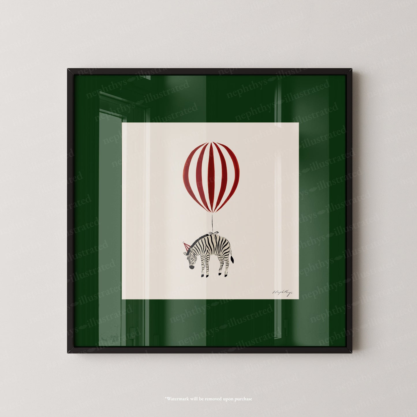 Zebra Balloon Personalised