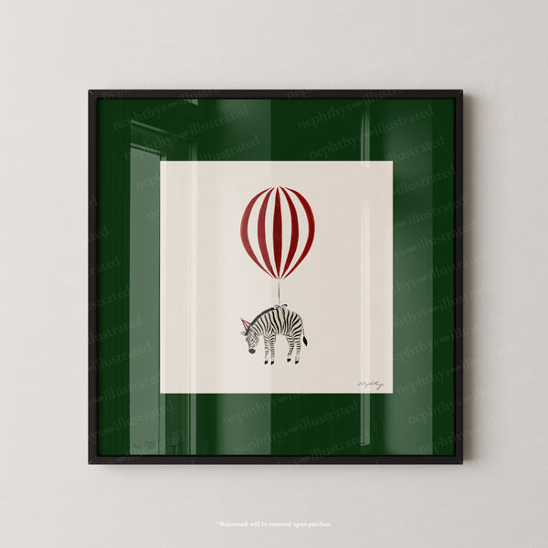 Zebra Balloon Personalised