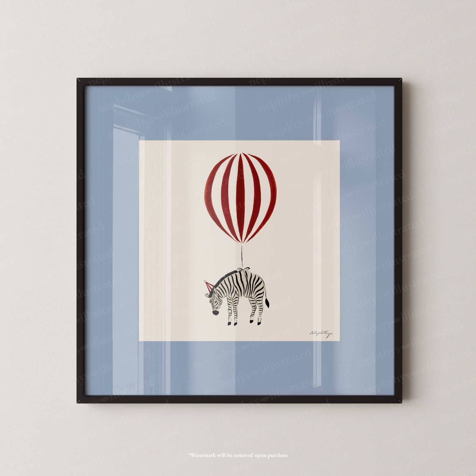 Zebra Balloon Personalised