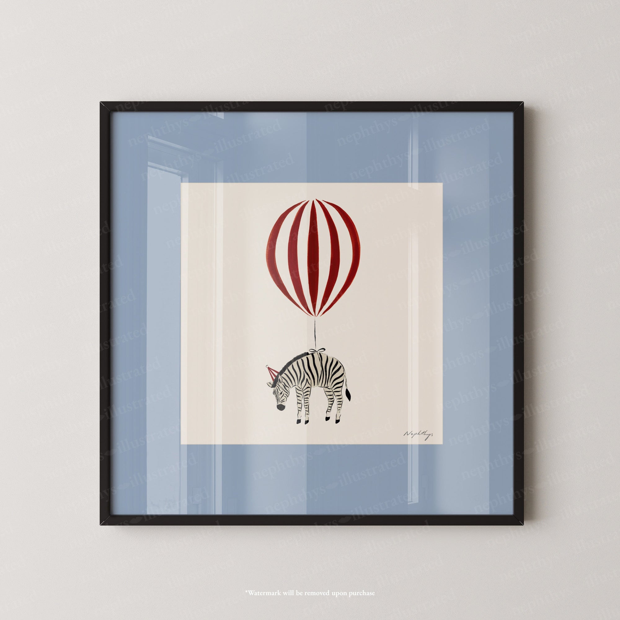Zebra Balloon Personalised