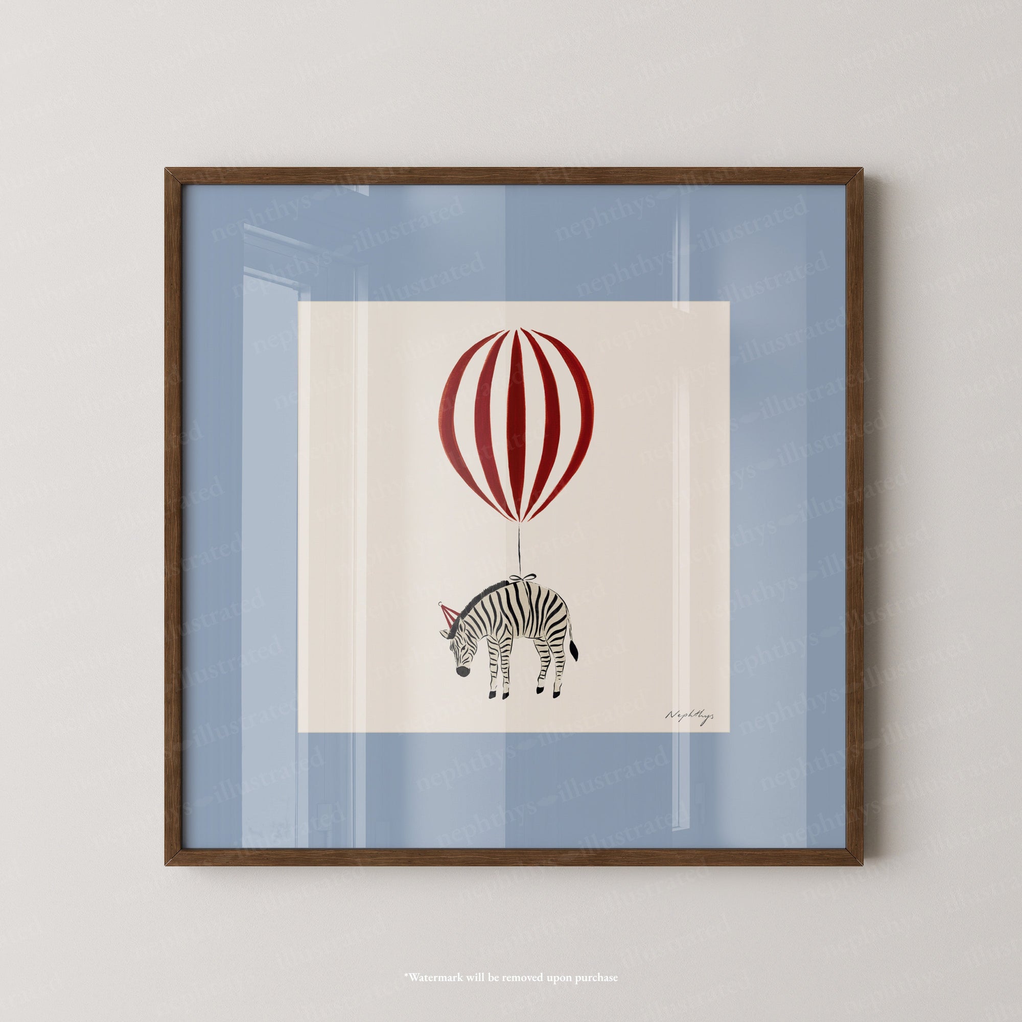 Zebra Balloon Personalised