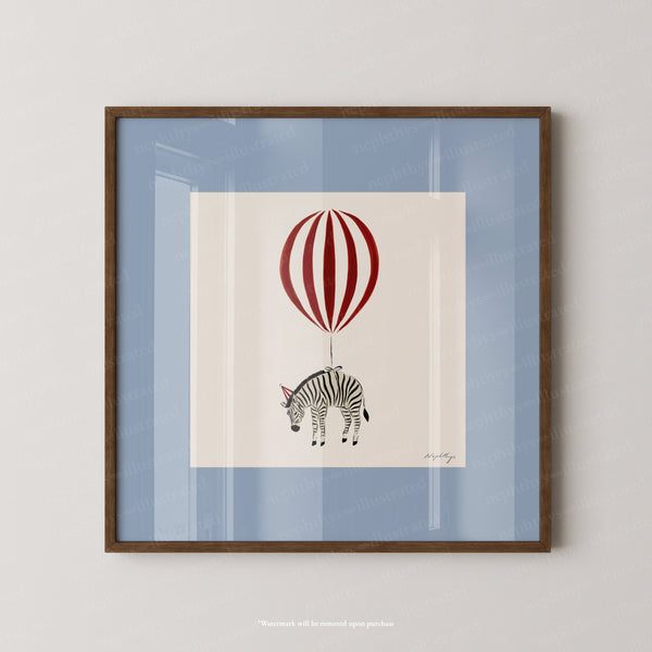 Zebra Balloon Personalised