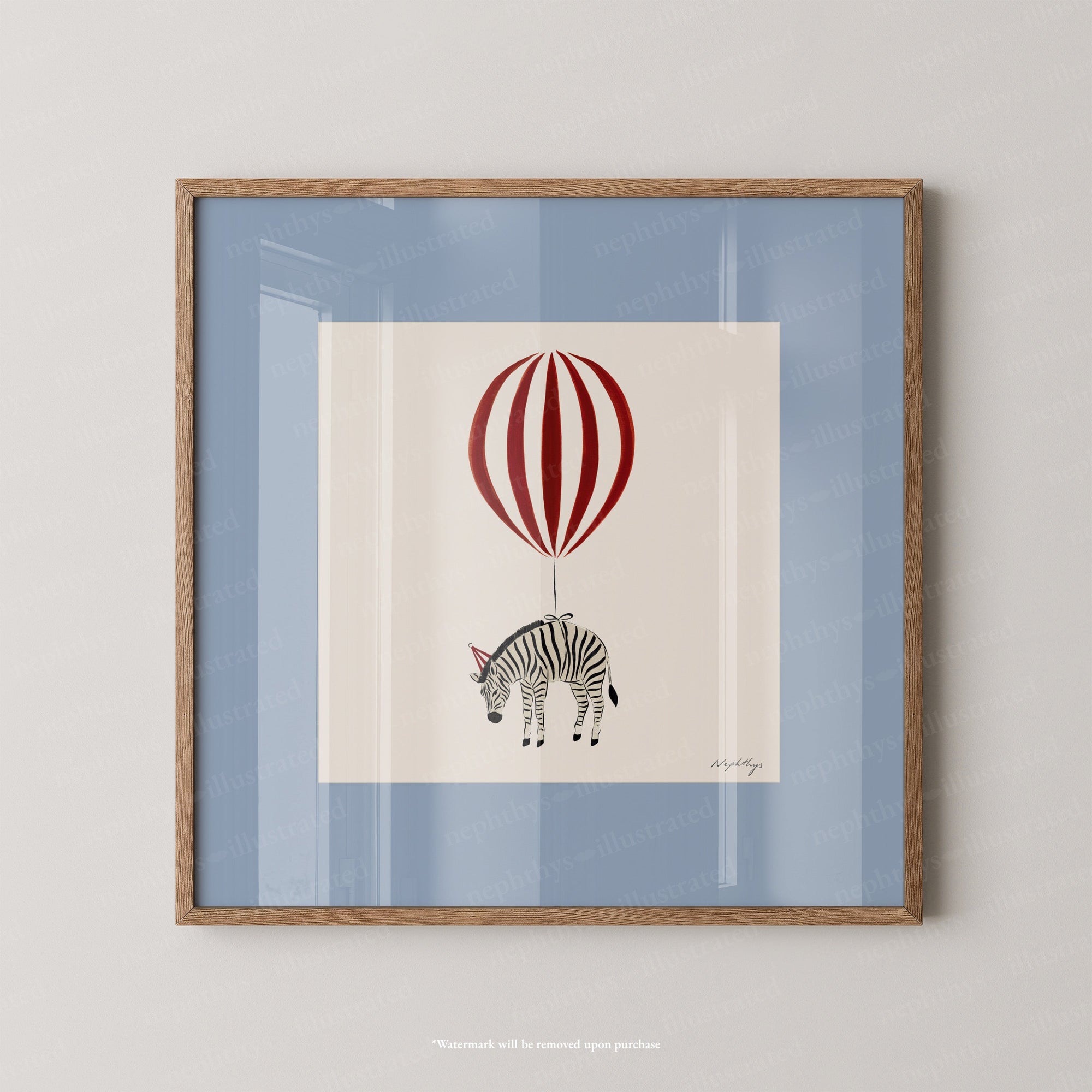 Zebra Balloon Personalised