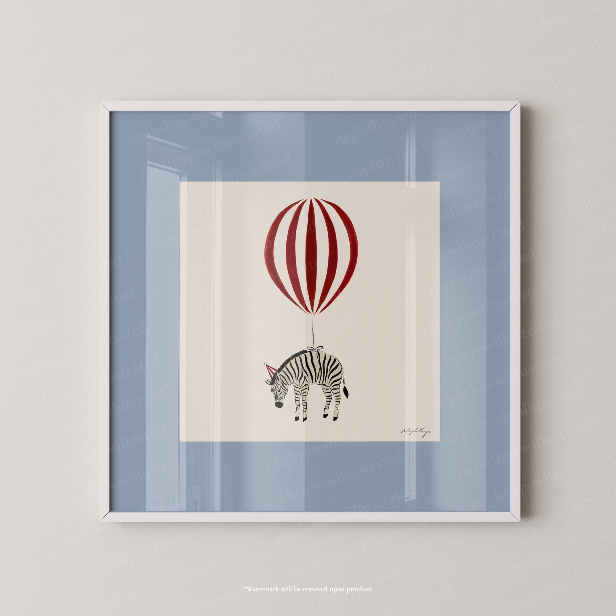 Zebra Balloon Personalised