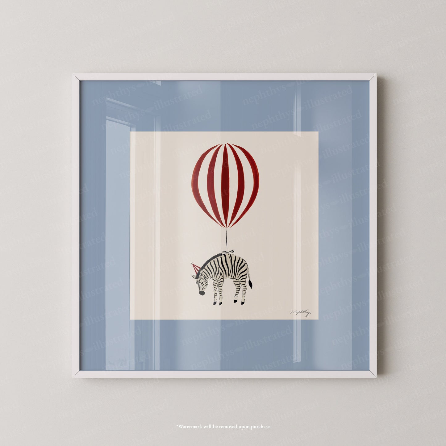 Zebra Balloon Personalised