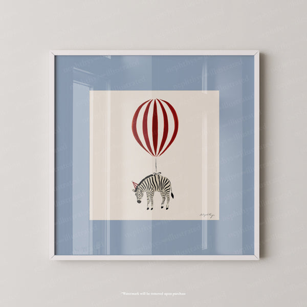 Zebra Balloon Personalised
