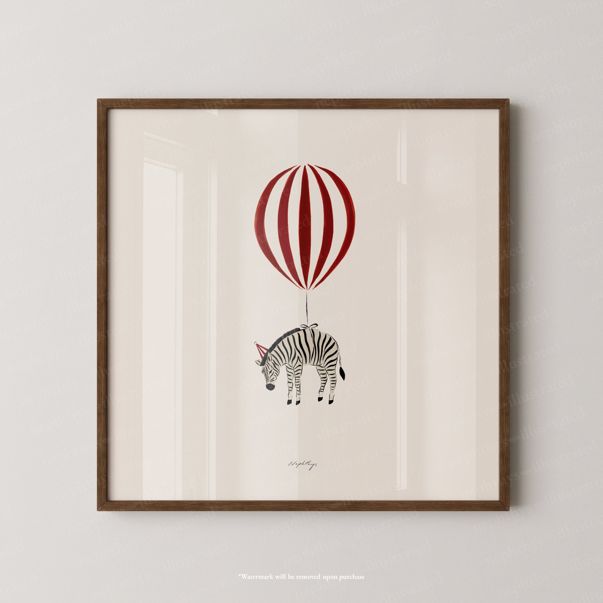 Zebra Balloon Personalised