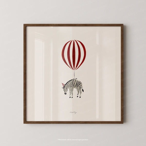 Zebra Balloon Personalised
