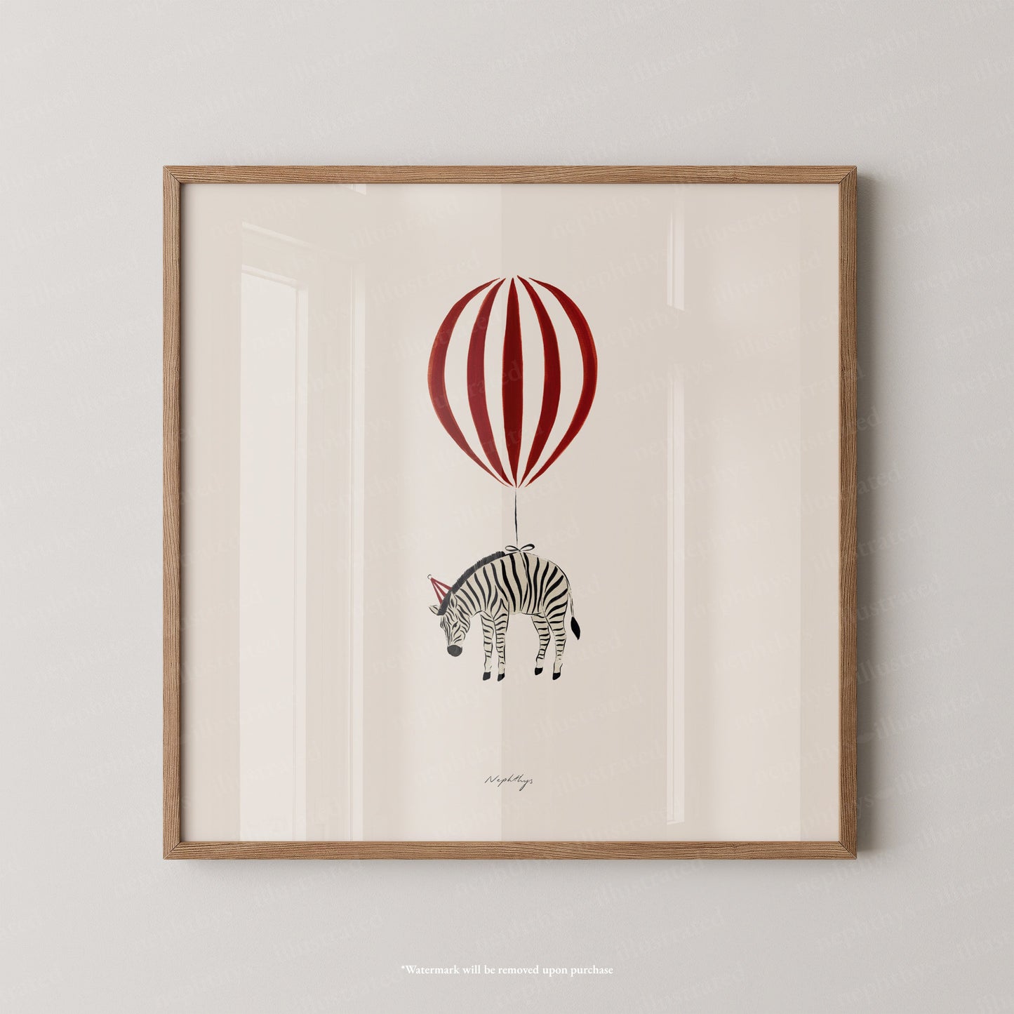 Zebra Balloon Personalised