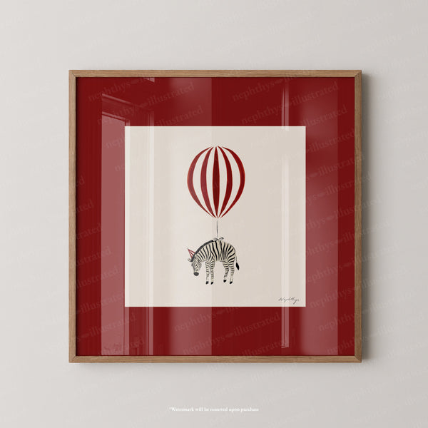 Zebra Balloon Personalised