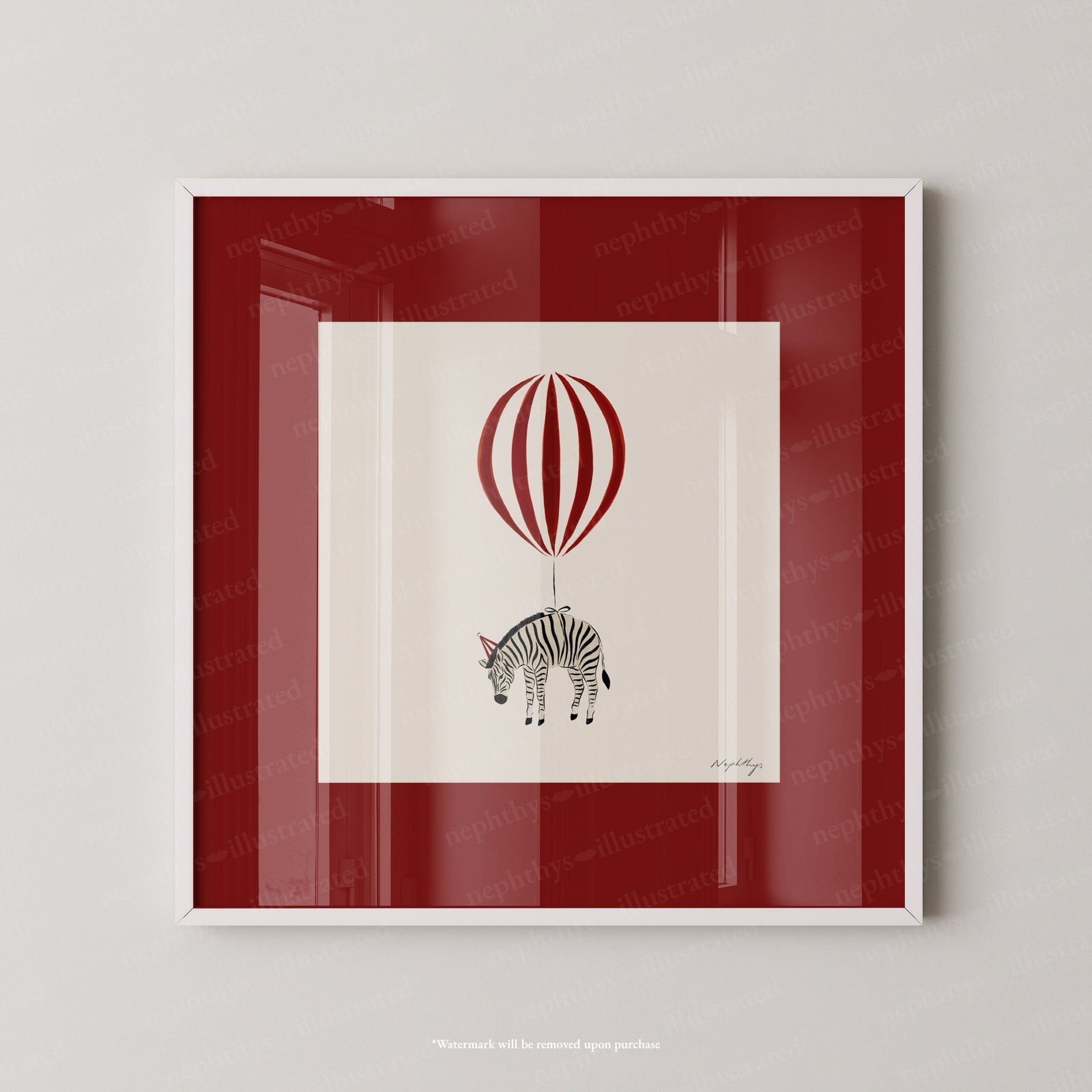 Zebra Balloon Personalised