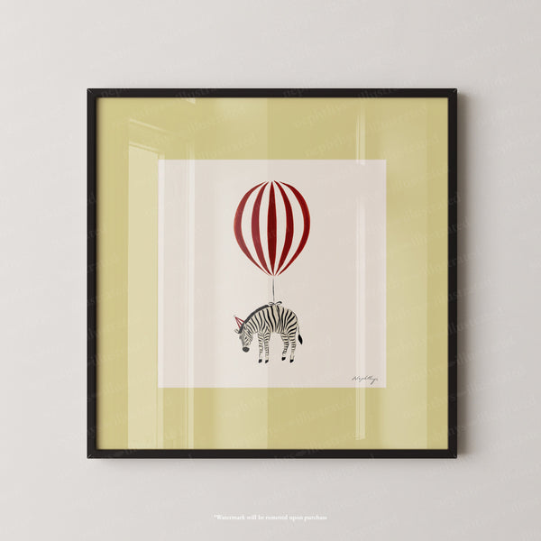 Zebra Balloon Personalised