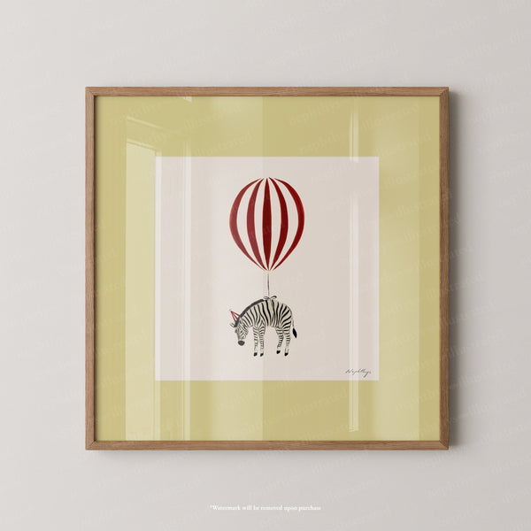Zebra Balloon Personalised