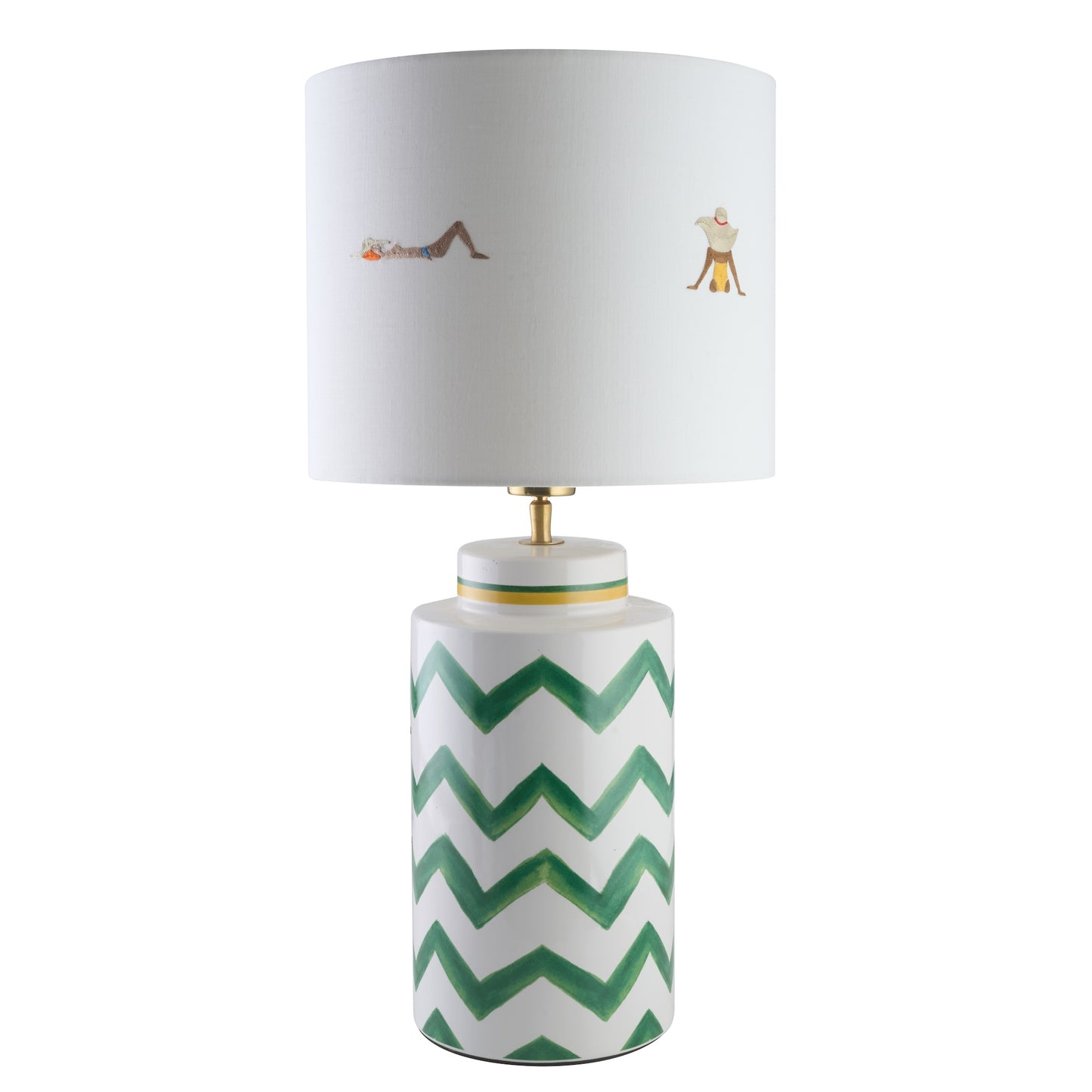 Pampelonne Hand Embroidered Small Lampshade