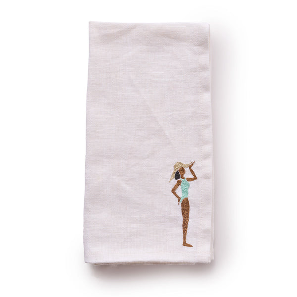 Hand Embroidered Pampelonne Napkin Set 1
