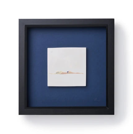 "Delphine" Framed Hand Painted Tile