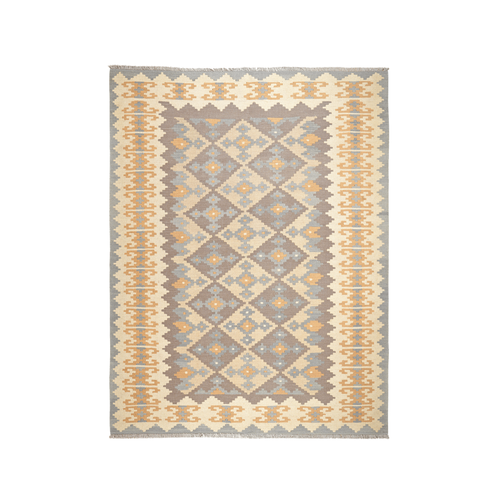 Kilim Gashgai Rug · Hand-Woven - Grey, 229x168 cm
