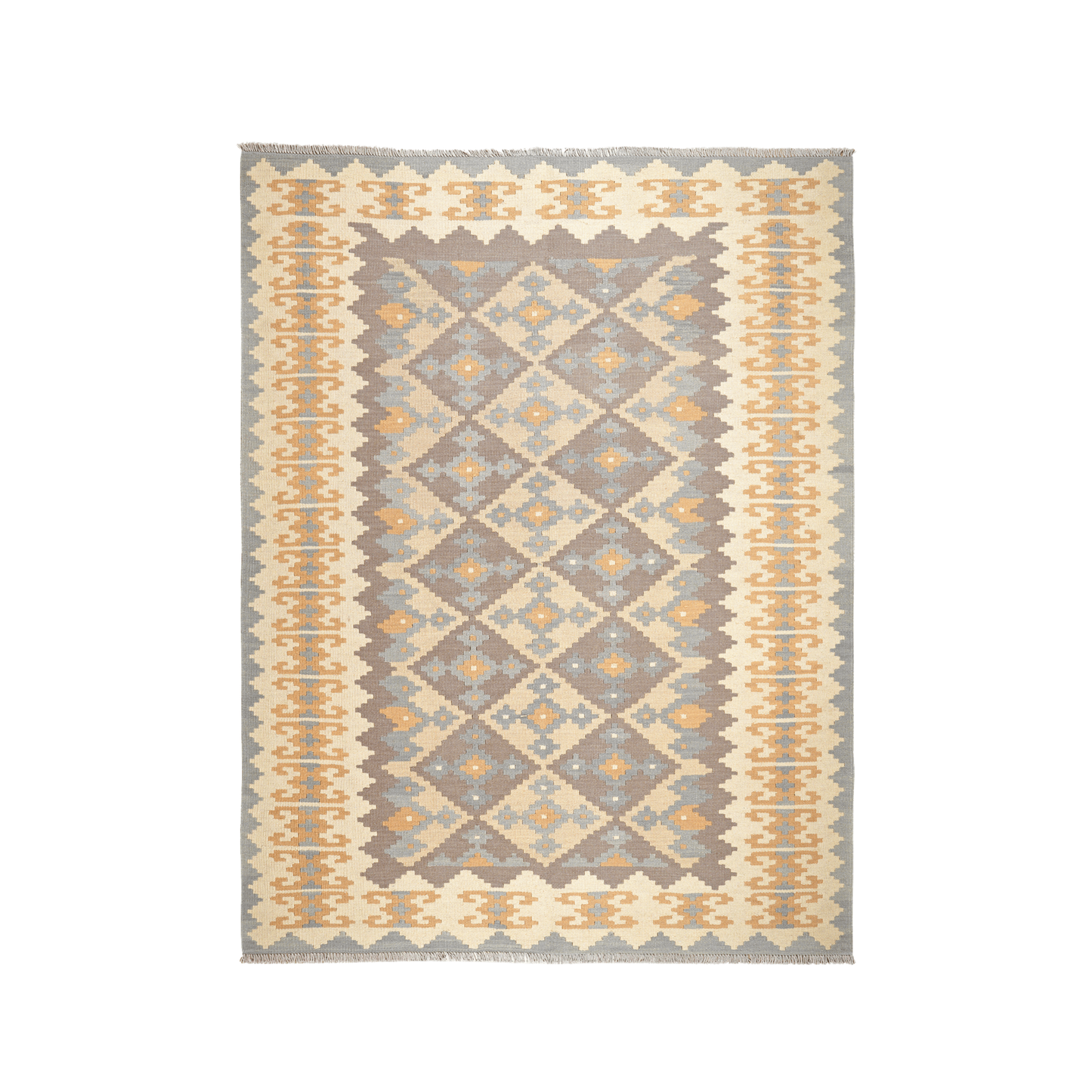 Kilim Gashgai Rug · Hand-Woven - Grey, 229x168 cm