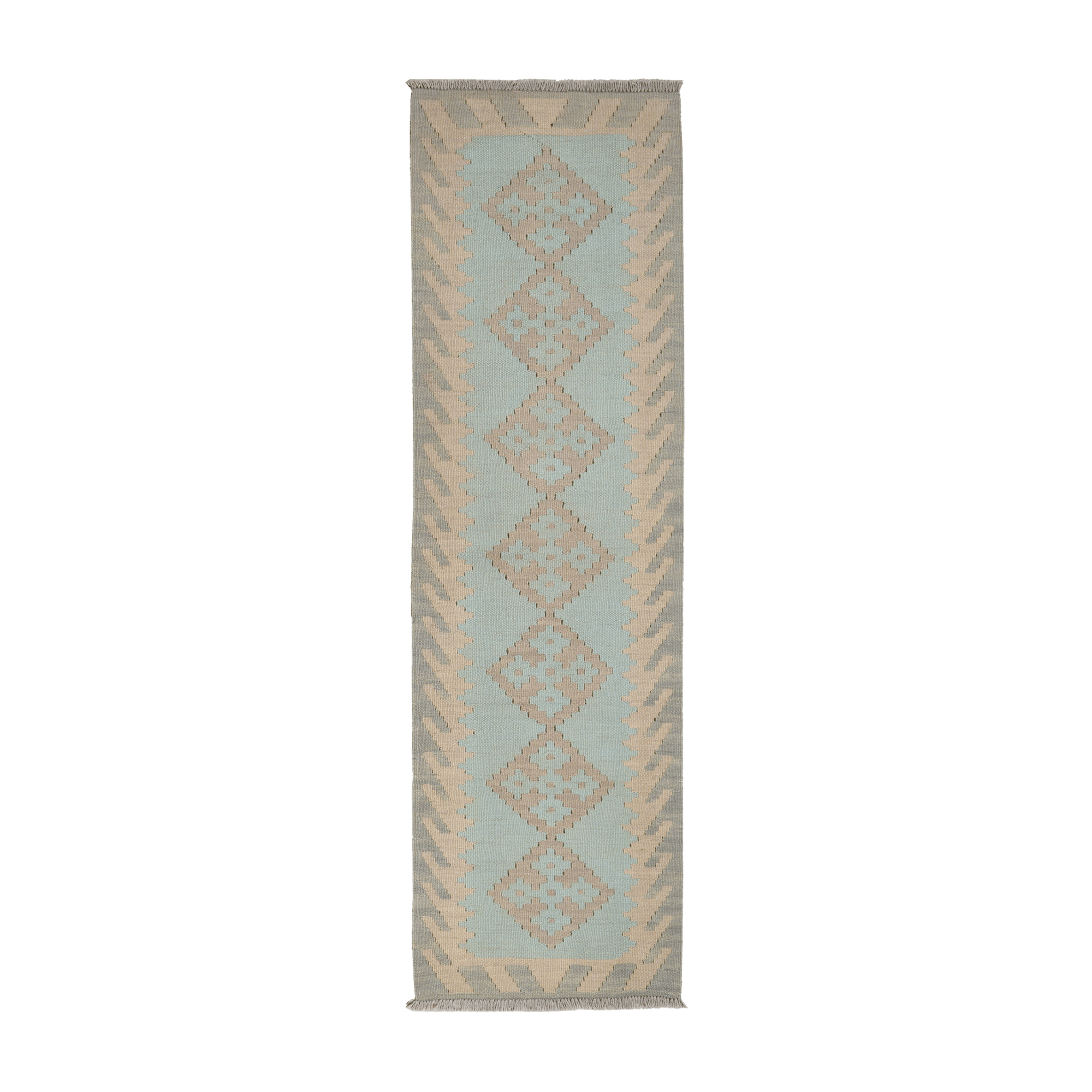 Kilim Gashgai Rug · Hand-Woven - Turquoise, 191x55 cm