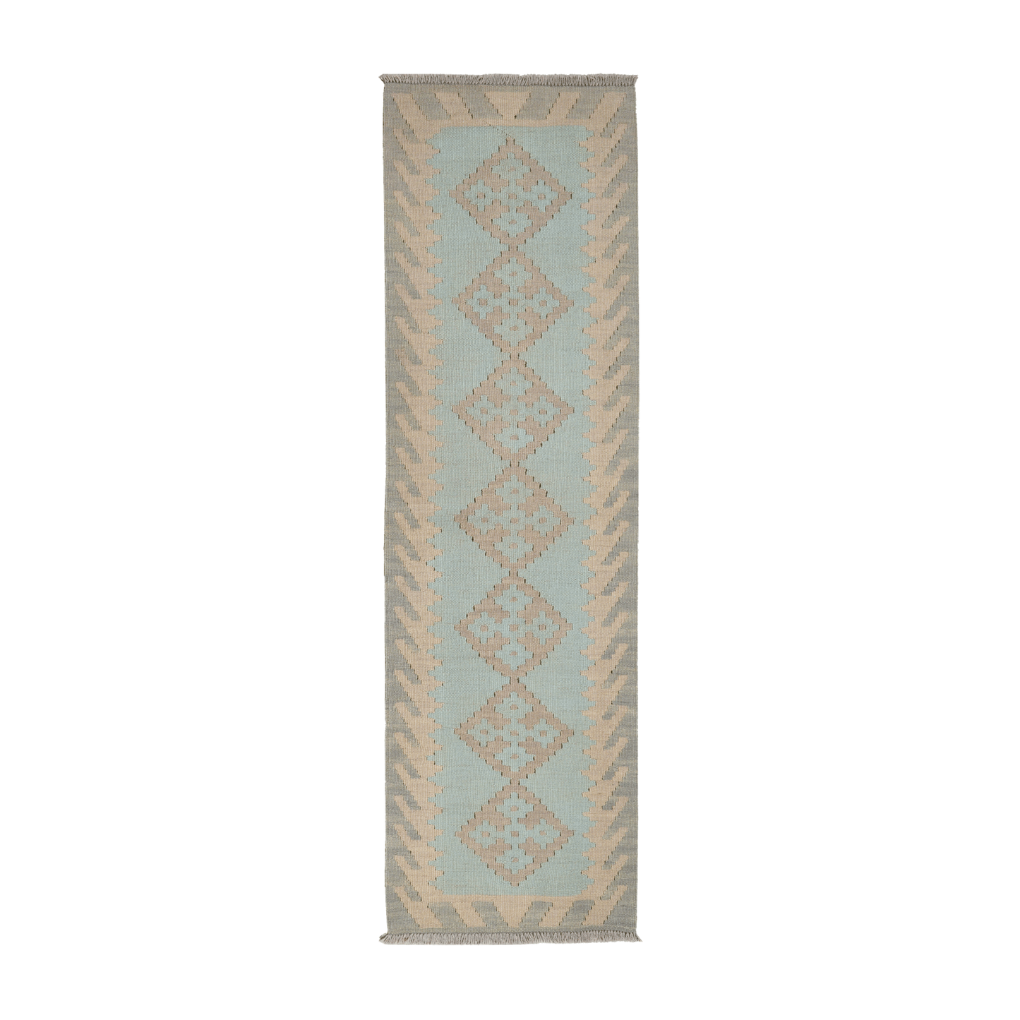 Kilim Gashgai Rug · Hand-Woven - Turquoise, 191x55 cm