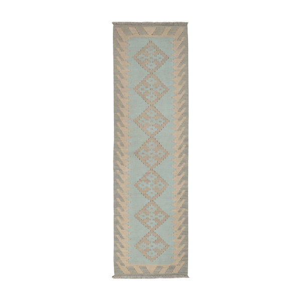 Kilim Gashgai Rug · Hand-Woven - Turquoise, 191x55 cm