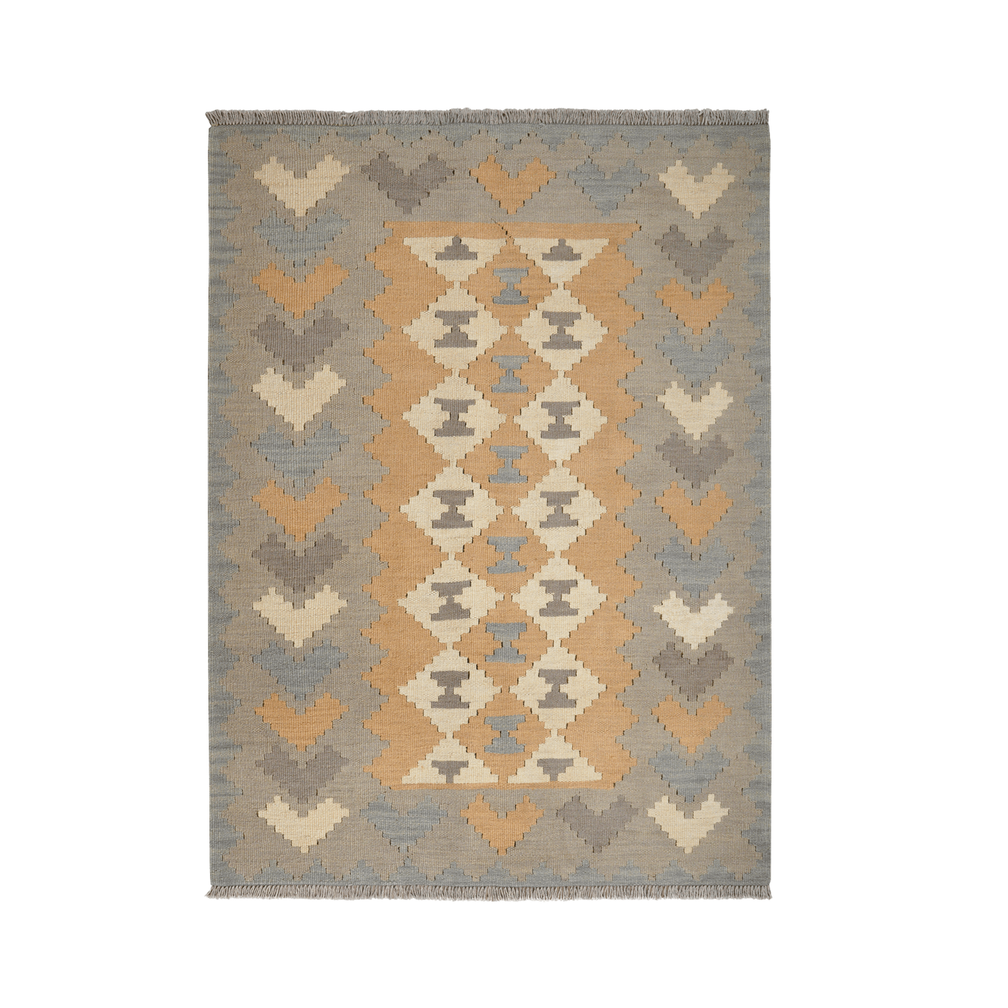 Kilim Gashgai Rug · Hand-Woven - Beige, 166x120 cm