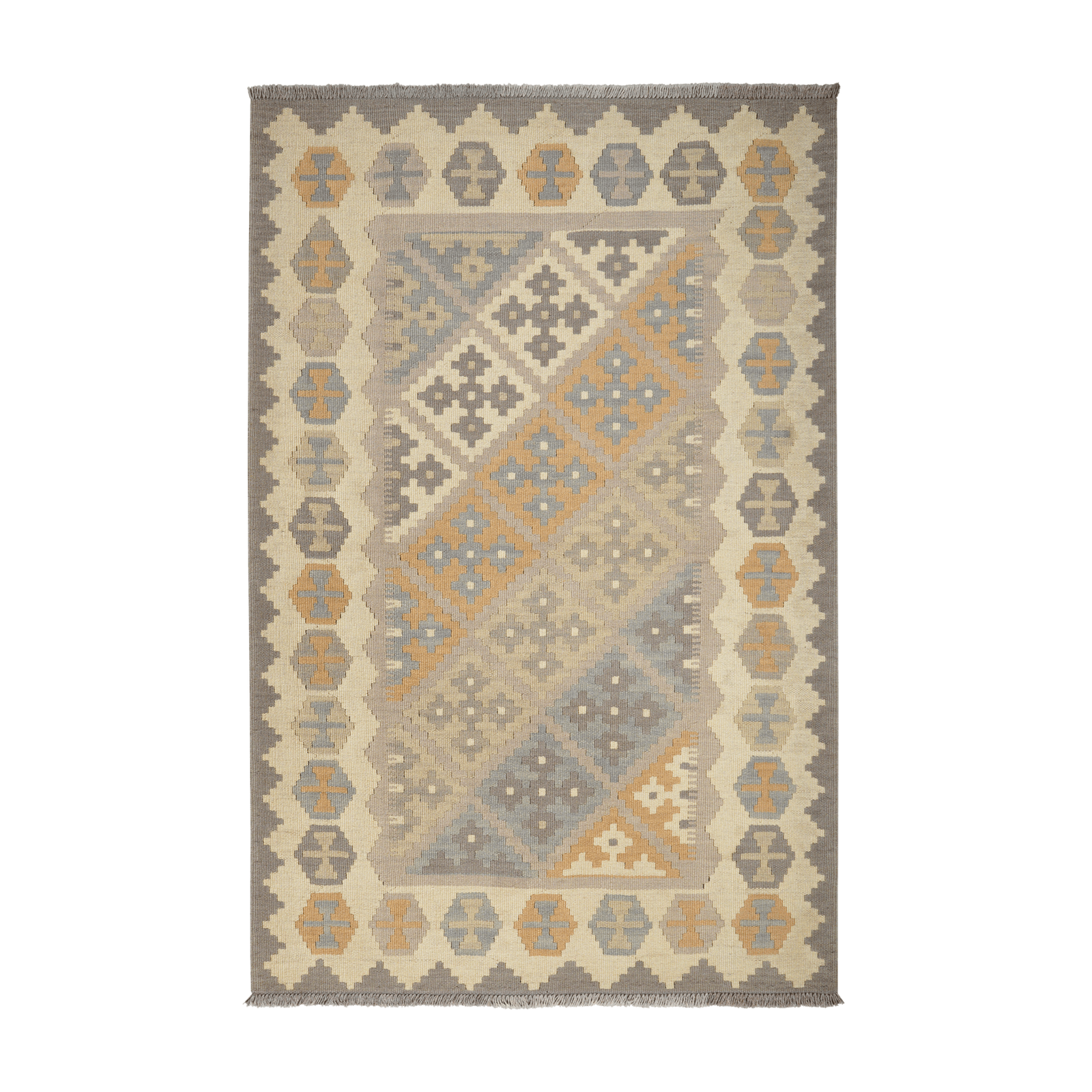 Kilim Gashgai Rug · Hand-Woven - Grey, 178x116 cm