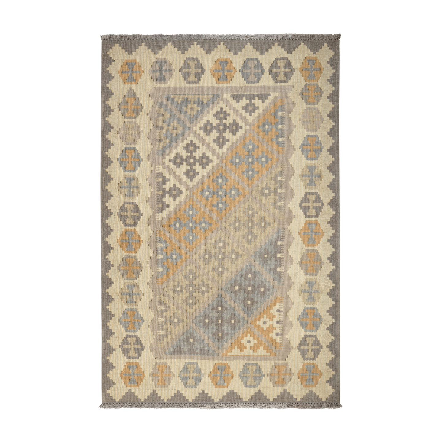 Kilim Gashgai Rug · Hand-Woven - Grey, 178x116 cm